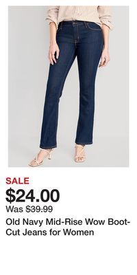 Old Navy Old navy mid-rise wow boot-cut jeans for women offer