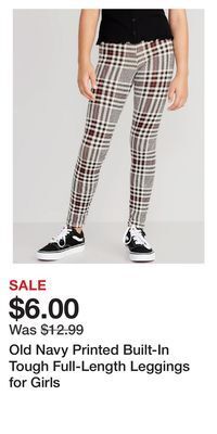Old Navy Old navy printed built-in tough full-length leggings for girls offer