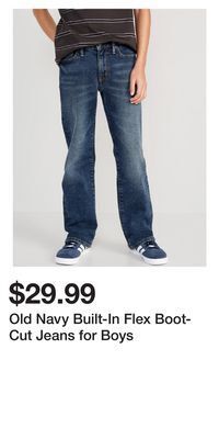 Old Navy Old navy built-in flex boot-cut jeans for boys offer