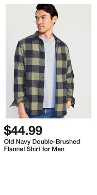 Old Navy Old navy double-brushed flannel shirt for men offer
