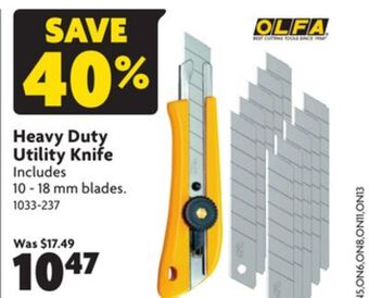 Home Hardware Heavy duty utility knife offer