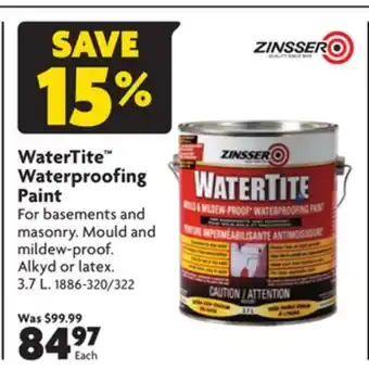 Home Hardware Watertite™ waterproofing paint offer