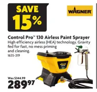 Home Hardware Control pro™ 130 airless paint sprayer offer