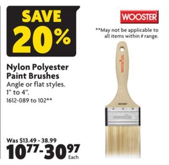 Home Hardware Nylon polyester paint brushes offer