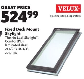 Home Hardware Fixed deck mount skylight offer