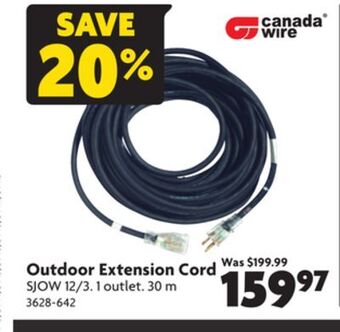Home Hardware Outdoor extension cord offer