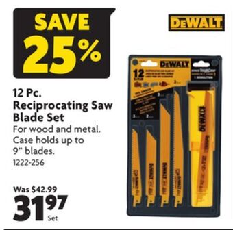 Home Hardware 12 pc. reciprocating saw blade set offer