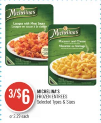 Shoppers Drug Mart Michelina's frozen entrees offer