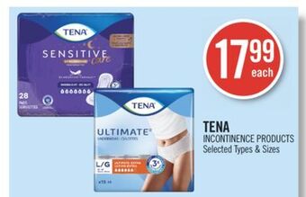 Shoppers Drug Mart Tena incontinence products offer