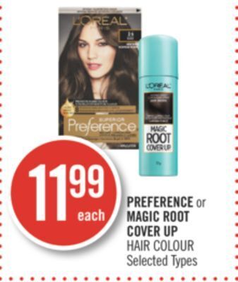 Shoppers Drug Mart Preference or magic root cover up hair colour offer