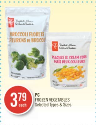 Shoppers Drug Mart Pc frozen vegetables offer
