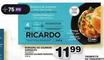 IGA FROZEN SALMON BURGERS 568 g offer