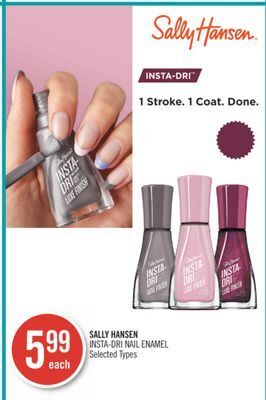 Shoppers Drug Mart Sally hansen insta-dri nail enamel offer