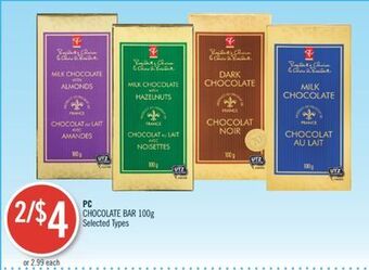 Shoppers Drug Mart Pc chocolate bar offer