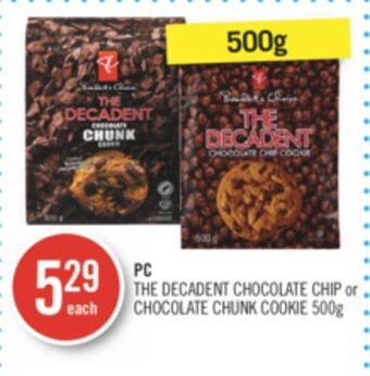 Shoppers Drug Mart Pc the decadent chocolate chip or chocolate chunk cookie offer