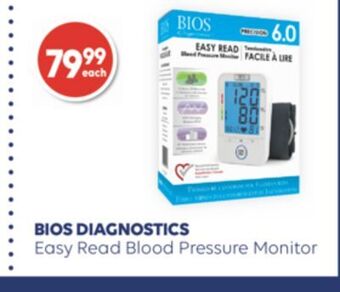 Shoppers Drug Mart Bios diagnostics easy read blood pressure monitor offer