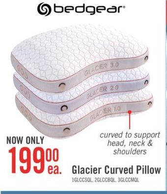 The Brick Bedgear glacier cuddle curve 1.0 pillow - stomach sleeper offer