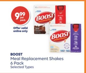 Wellwise by Shoppers Boost meal replacement shakes offer
