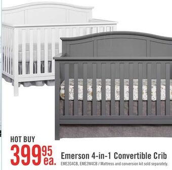 The Brick Emerson 4-in-1 convertible crib - dove grey offer