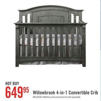 The Brick Willowbrook 4-in-1 convertible crib offer