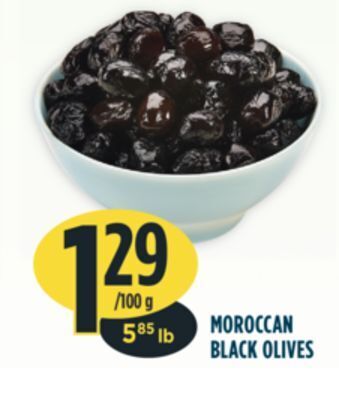 Marché Adonis Moroccan black olives offer