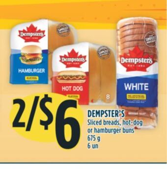 Marché Adonis Dempster's sliced breads, hot-dog or hamburger buns offer