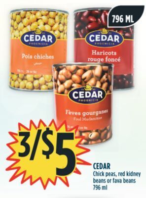 Marché Adonis Cedar chick peas, red kidney beans or fava beans offer