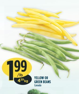 Marché Adonis Yellow or green beans offer