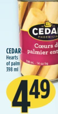 Marché Adonis Cedar hearts of palm offer