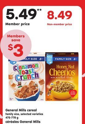 Independent City Market General mills cereal, 475-778 g offer