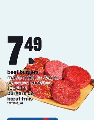 Independent City Market Beef burgers offer