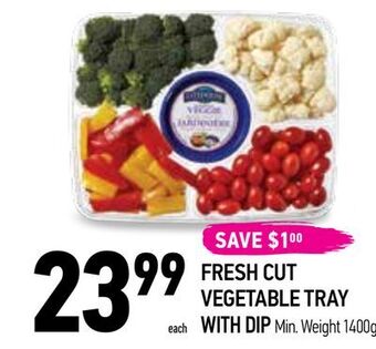 Coppa's Fresh Market Fresh cut vegetable tray with dip offer