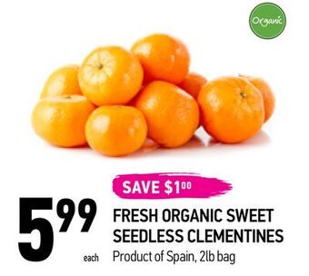 Coppa's Fresh Market Fresh organic sweet seedless clementines offer
