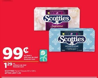 Rexall Scotties facial tissues offer