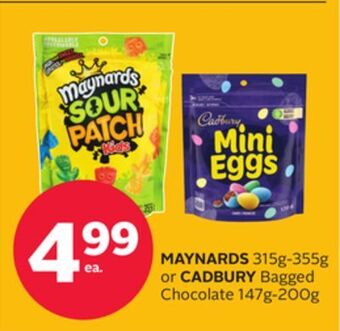 Rexall Maynards 315g-355g or cadbury bagged chocolate 147g-200g offer