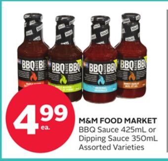Rexall M&m food market bbq sauce 425ml or dipping sauce 350ml offer