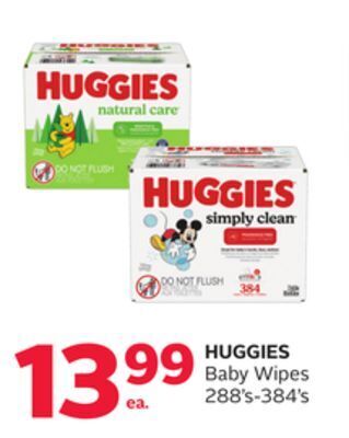 Rexall Huggies baby wipes offer