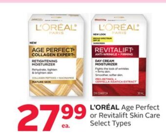Rexall L' oréal age perfect or revitalift skin care offer