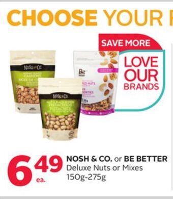 Rexall Nosh & co. or be better deluxe nuts or mixes offer