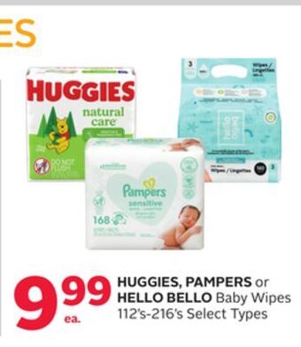 Rexall Huggies, pampers or hello bello baby wipes offer