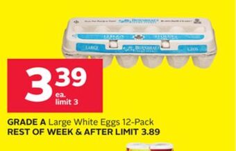 Rexall Grade a large white eggs offer
