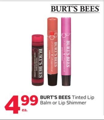 Rexall Burt's bees tinted lip balm or lip shimmer offer