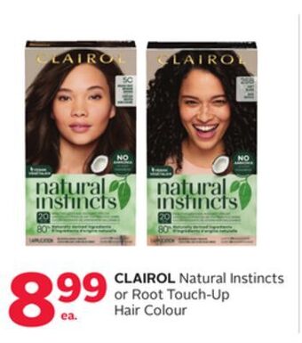Rexall Clairol natural instincts or root touch-up hair colour offer