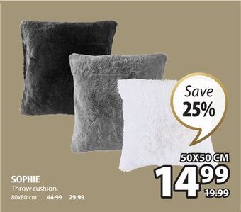 JYSK Sophie throw cushion offer