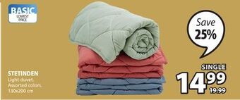 JYSK Stetinden light duvet offer