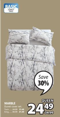 JYSK Marble duvet cover set offer