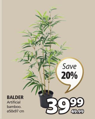 JYSK Balder artificial bamboo offer