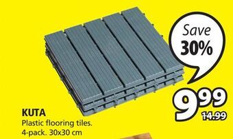 JYSK Kuta plastic flooring tiles offer