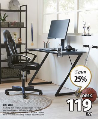 JYSK Halsted gaming desk offer