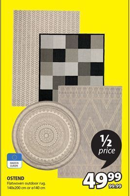 JYSK Ostend flatwoven outdoor rug offer
